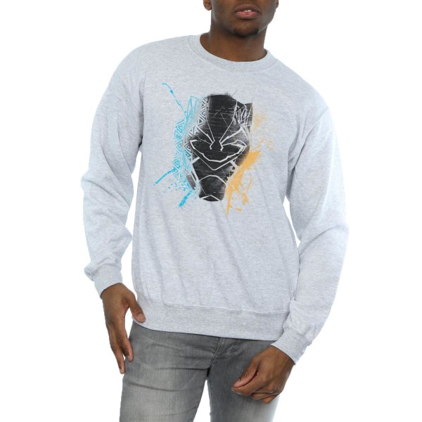 Marvel Mens Black Panther Splash Sweatshirt XL Sports Grey Sports Grey XL