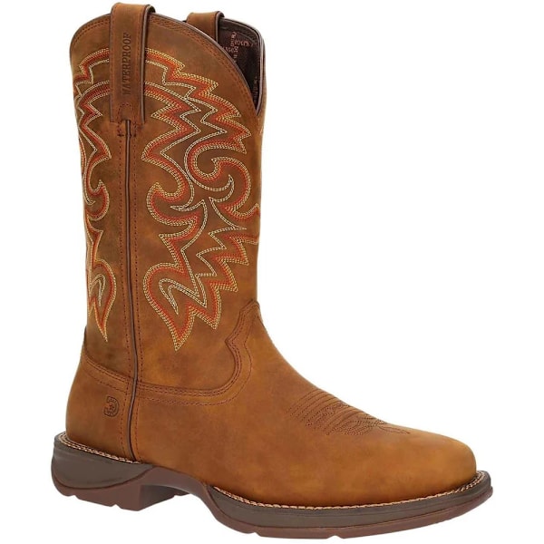 Durango Rebel Cowboyboots för män, vattentäta, fullnarvläder, storlek 9 Russet 9 UK
