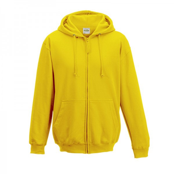 Awdis Plain Mens Hooded Full Zip Hoodie / Zoodie 2XL Solgul Sun Yellow 2XL