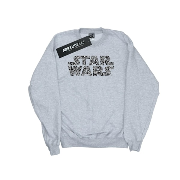 Star Wars Paisley Logo Sweatshirt XXL Sports Grey för män Sports Grey XXL