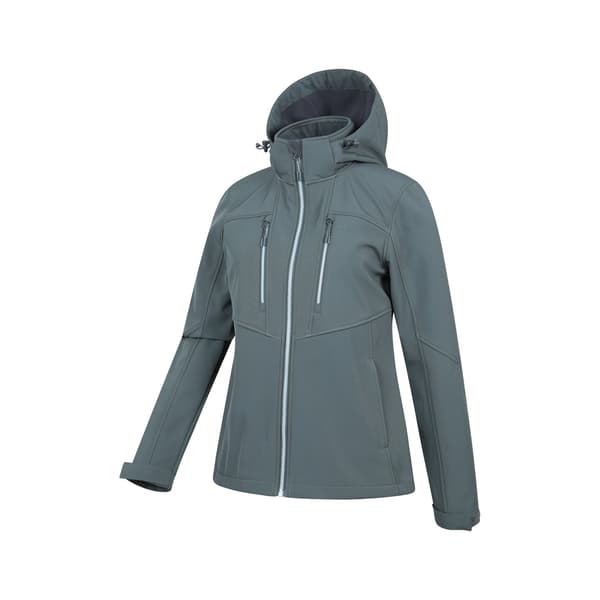 Mountain Warehouse Genesis Vindtät Softshelljacka för Dam Khaki Green 16 UK