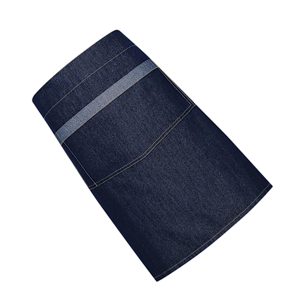 Premier Unisex Domain Kontrast Denim Midje Förkläde En Storlek Indig Indigo Denim One Size