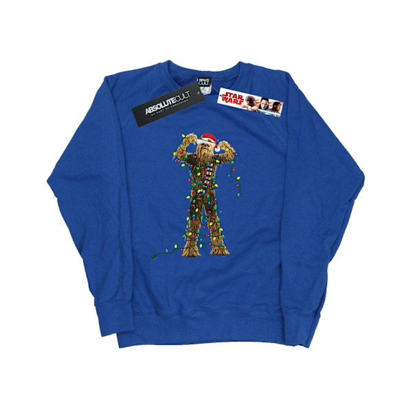 Star Wars Dam/Damer Chewbacca Julbelysning Sweatshirt S Royal Blue S