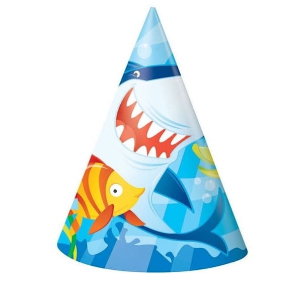 Unika Fin Friends Partyhattar (8-pack) One Size Blå/Gul/ Blue/Yellow/Red One Size