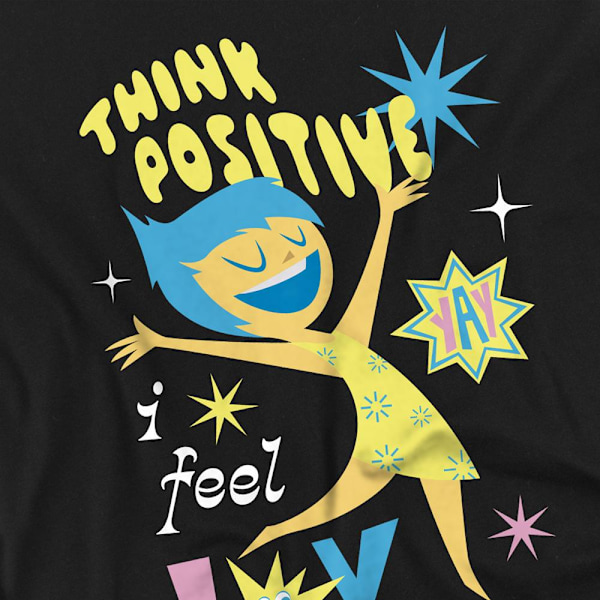 Insidan Ut 2 Unisex Vuxen Tänk Positivt Glädje T-Shirt XL Svart Black XL
