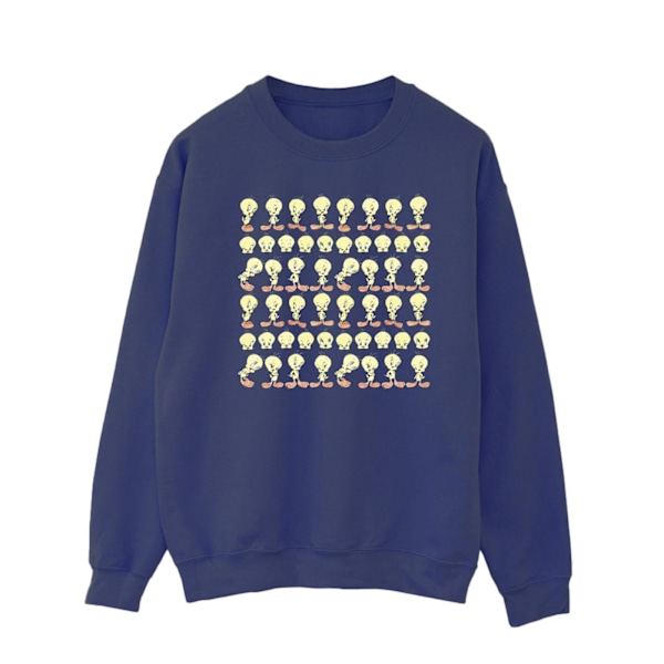 Looney Tunes Tweety Repeat Sweatshirt för män, marinblå, storlek S Navy Blue S