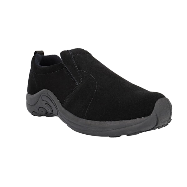 PDQ Vuxen Unisex Äkta Mocka Ryno Slip-On Casual Tränare 10 UK Black 10 UK