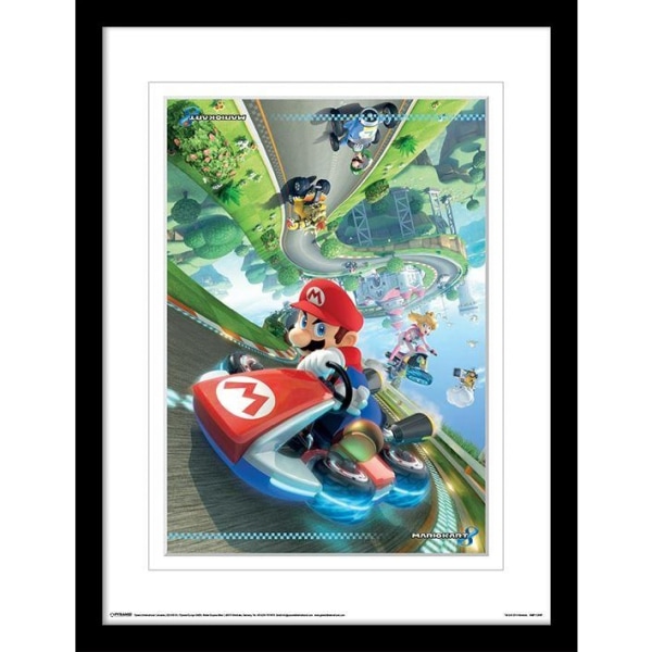 Super Mario Kart 8 Flip Ramat print 40cm x 30cm Grön/Blå Green/Blue/Grey 40cm x 30cm