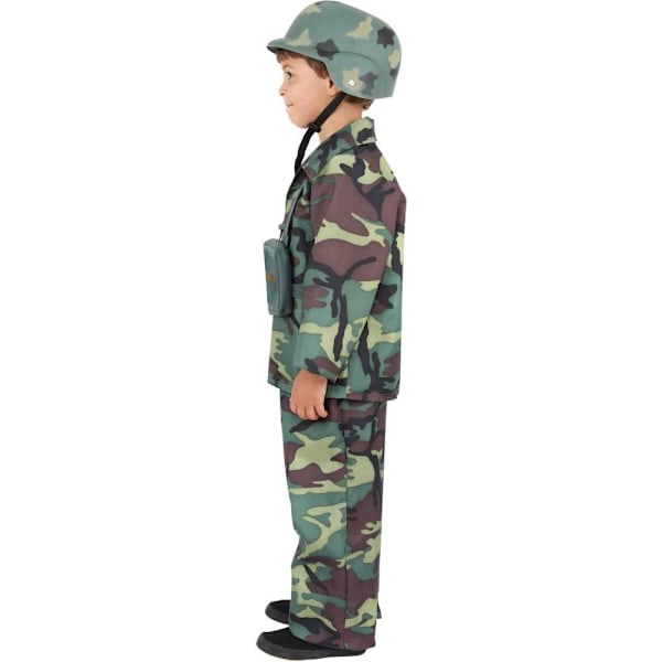 Smiffys Pojkar Armédräkt 7-9 År Kamouflage Grön Camouflage Green 7-9 Years