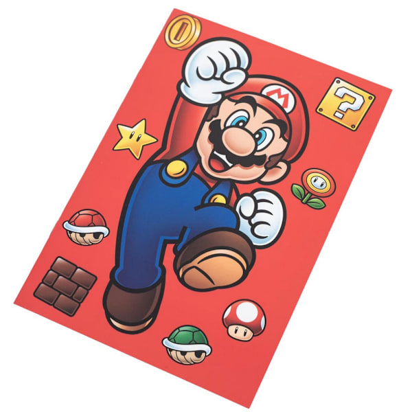 Super Mario Essential Rutat Anteckningsblock One Size Röd/Blå/ Red/Blue/Gold One Size