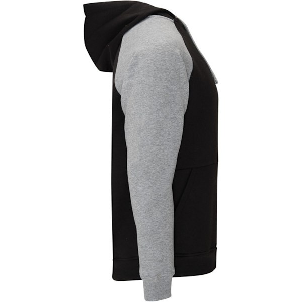 Roly Barn/Ungdom Badet Tvåfärgad Hoodie med Dragsko 11-12 År Solid Black/Heather Grey 11-12 Years