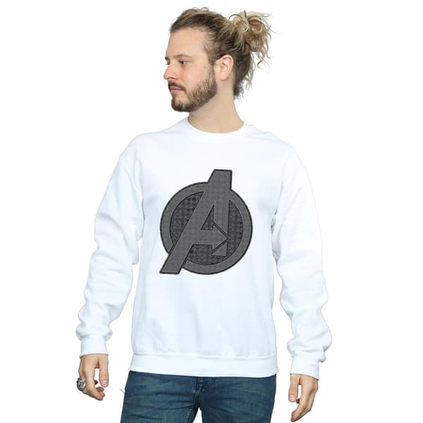Marvel Mens Avengers Endgame Iconic Logo Sweatshirt M Vit White M