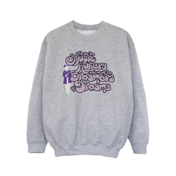 Willy Wonka Girls Dreamers Text Sweatshirt 3-4 år Sports Grey Sports Grey 3-4 Years