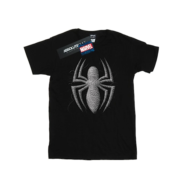 Marvel Pojkar Spider-Man Web Logo T-Shirt 7-8 År Svart Black 7-8 Years