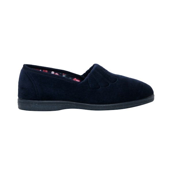 Sleepers Dam/Dam Fan Stitch Bred Passform Tofflor 5 UK Na Navy Blue 5 UK