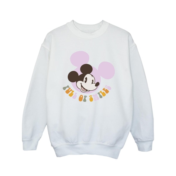 Disney Girls Mickey Mouse Full Of Smiles Sweatshirt 12-13 år White 12-13 Years