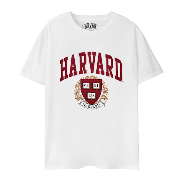 Harvard University Unisex Vuxen Crest Logo T-Shirt XXL Vit White XXL