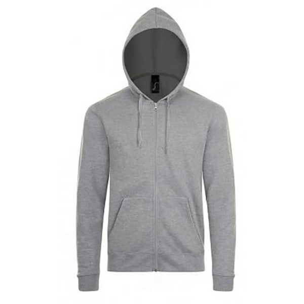 SOLS Herr Stone Zip Up Plain Hoodie XS Gråmelerad Grey Marl XS