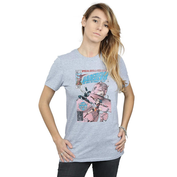 Marvel Dam/Damer Daredevil Distressed Bullseye Vs Elektra C Sports Grey M