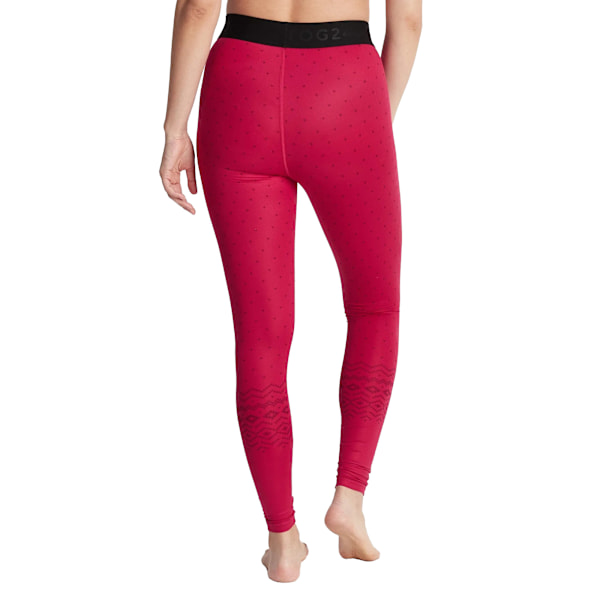 TOG24 Dam/Kvinnor Snowdon Fair Isle Termisk Baslager Leggings Cerise 27R