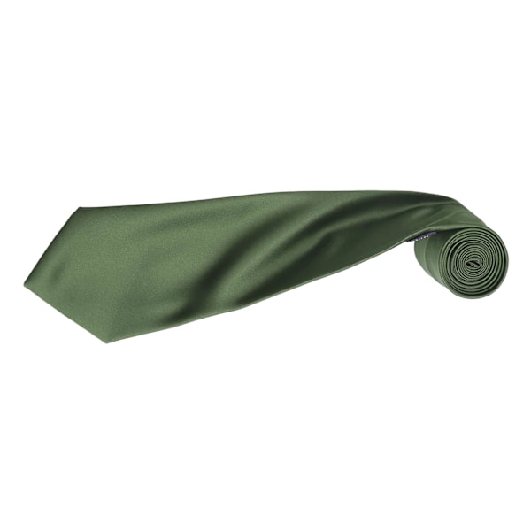 Premier Mens Plain Satin Tie (Narrow Blade) (2-pack) One Size Olive One Size