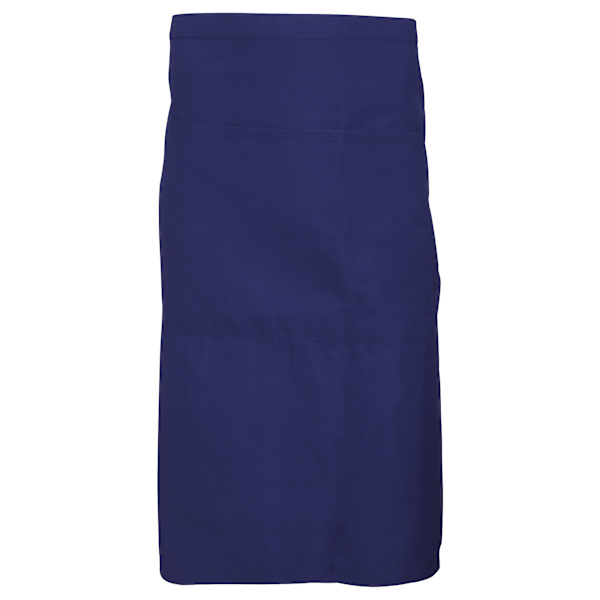 Dennys Unisex Catering Midjeförkläde med Ficka för Vuxna (2-pack) Navy Blue One Size