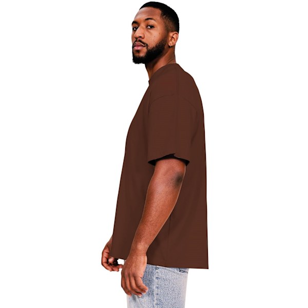 Casual Classics Herr Ringspun Bomull Förlängd Halsringning Oversize Chocolate XL