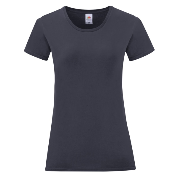 Fruit Of The Loom Ikonisk T-shirt för damer/damer XXL Deep Navy Deep Navy XXL