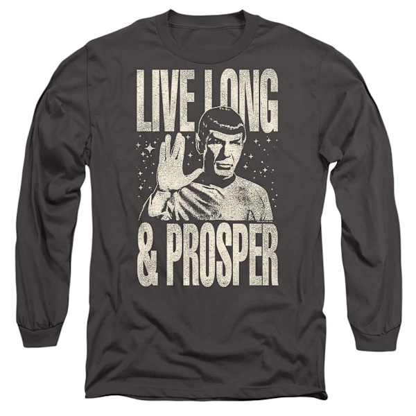 Star Trek: The Original Series Unisex Vuxen Prosper Spock T-shirt Charcoal S