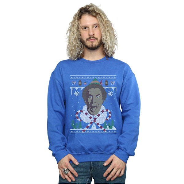 Elf Herr Jul Fair Isle Sweatshirt M Royal Blue Royal Blue M