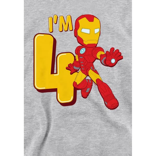 Marvel Barn/Barn Iron Man Söt 4-årsdag Huvtröja 9-11 År Athletic Heather 9-11 Years