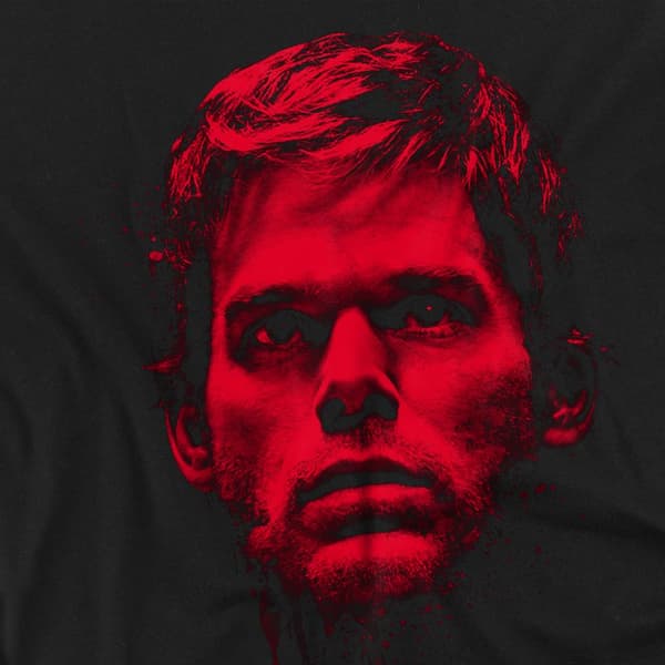 Dexter Herr Blodigt Ansikte T-Shirt S Svart Black S