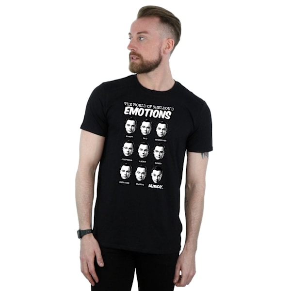 The Big Bang Theory Herr Emotioner Sheldon Bomull T-shirt L Svart Black L