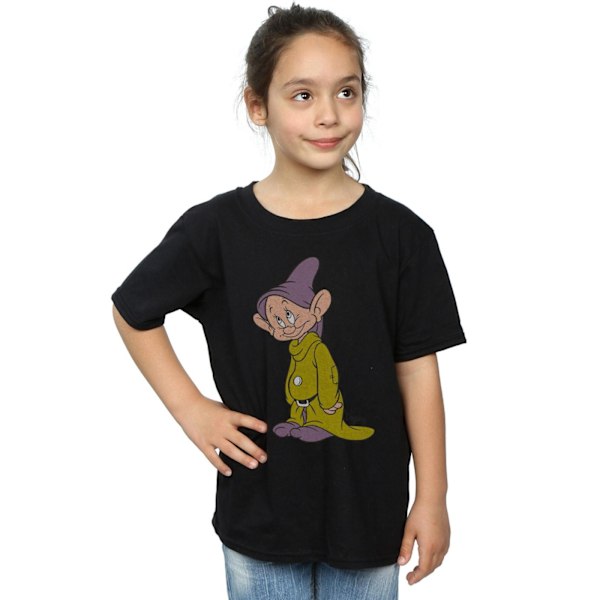 Disney Girls Classic Dopey Bomull T-shirt 7-8 år Svart Black 7-8 Years