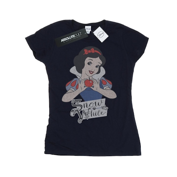 Disney Princess Dam/Damer Snövit Äpple Bomull T-shirt S Navy Blue S