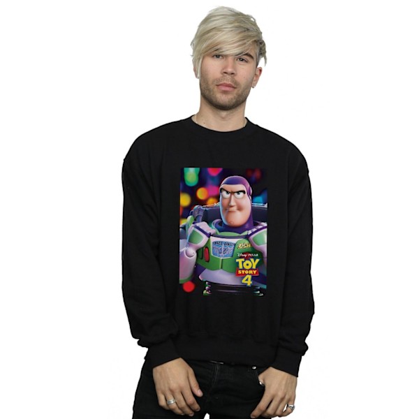 Disney Mens Toy Story 4 Buzz Lightyear Poster Sweatshirt 4XL Svart Black 4XL