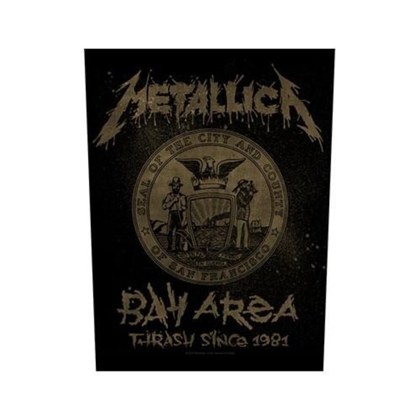 Metallica Bay Area Thrash Strip Patch One Size Svart/Guld Black/Gold One Size