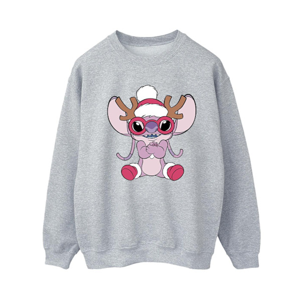 Disney Dam/Kvinnor Lilo & Stitch Angel Ren Sweatshirt 3X Sports Grey 3XL