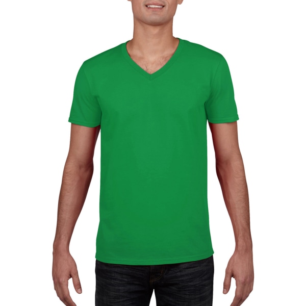 Gildan Mens mjuk stil V-ringad kortärmad T-shirt S Irish Gree Irish Green S