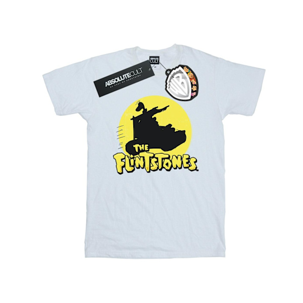 The Flintstones Girls Car Silhouette Bomull T-shirt 12-13 år White 12-13 Years