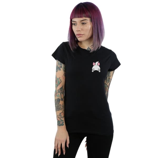 Disney Dam/Dam Aristocats Marie Ryggsida Brösttryck Bomull Black XL