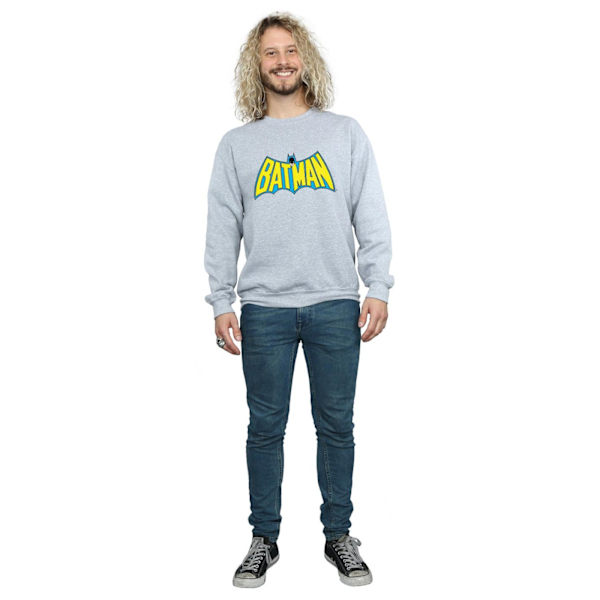 Batman Retro Logo Sweatshirt S Sports Grey för män Sports Grey S