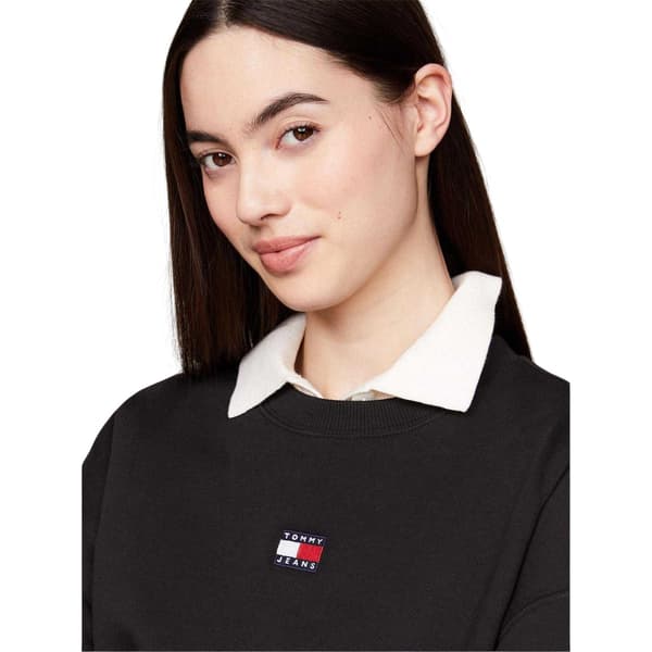 Tommy Jeans Dam/Dam Märke Rundhalsad Boxy Sweatshirt 16 UK Black 16 UK