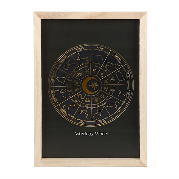 Something Different Astrologi Hjul Inramad Tryck En Storlek Svart Black One Size