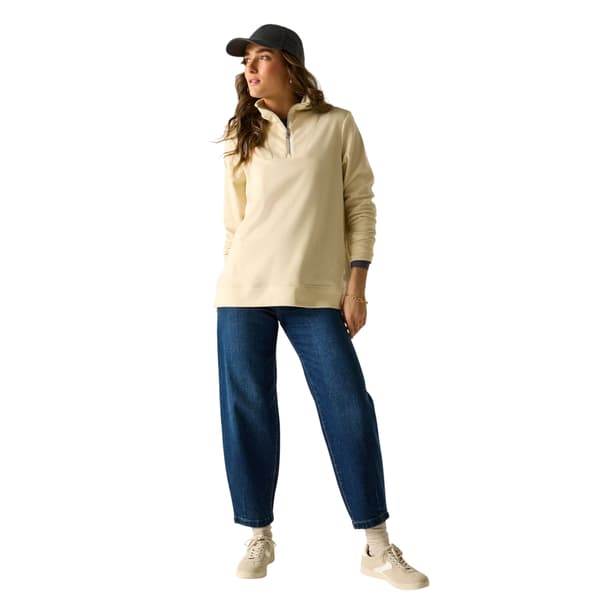 Regatta Dam Demmi Quarter Zip Fleecetopp 18 UK Ljus Light Vanilla 18 UK