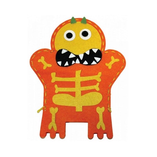 Amscan Boo Crew Hand Puppet Craft Set One Size Orange/Yellow Orange/Yellow One Size