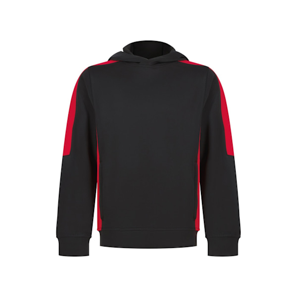 Finden & Hales Barn/Kids Lag Kontrast Huvtröja 9-10 År B Black/Red 9-10 Years