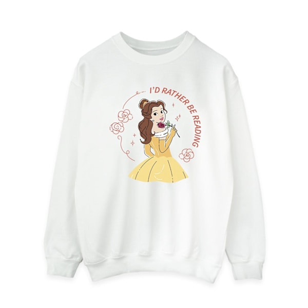 Disney Dam/Kvinnor Skönheten och Odjuret Jag Skulle Hellre Läsa White L