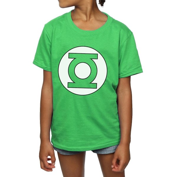 DC Comics Girls Green Lantern Logo Bomull T-shirt 7-8 år Irländsk Grön Irish Green 7-8 Years