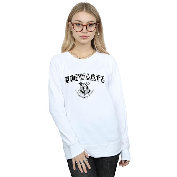Harry Potter Dam/Kvinnor Hogwarts Crest Sweatshirt XL Vit White XL